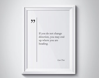 Lao Tzu Quote Motivational Quotes Lao Tzu Wall Art Chinese Quote Lao Tzu Print Inspiring Art Friend Gift Coworker Gift Lao Tzu Poster Wisdom