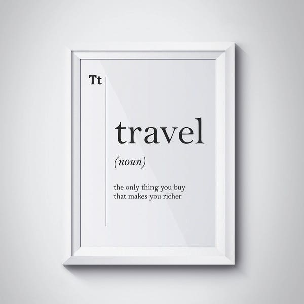 Travel Dictionary Wall Art - Etsy