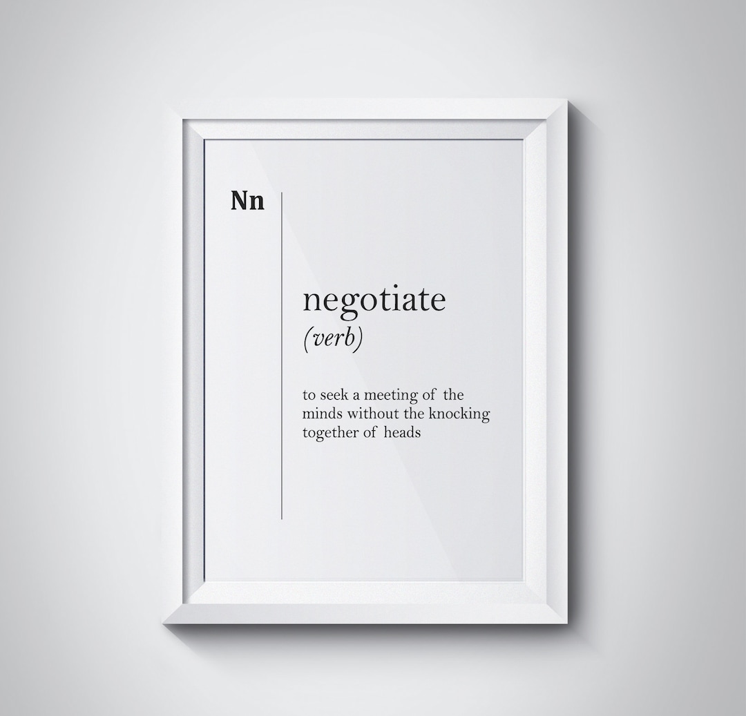 Negotiate Funny Definition Partner Gift Lawyer Poster Business Office