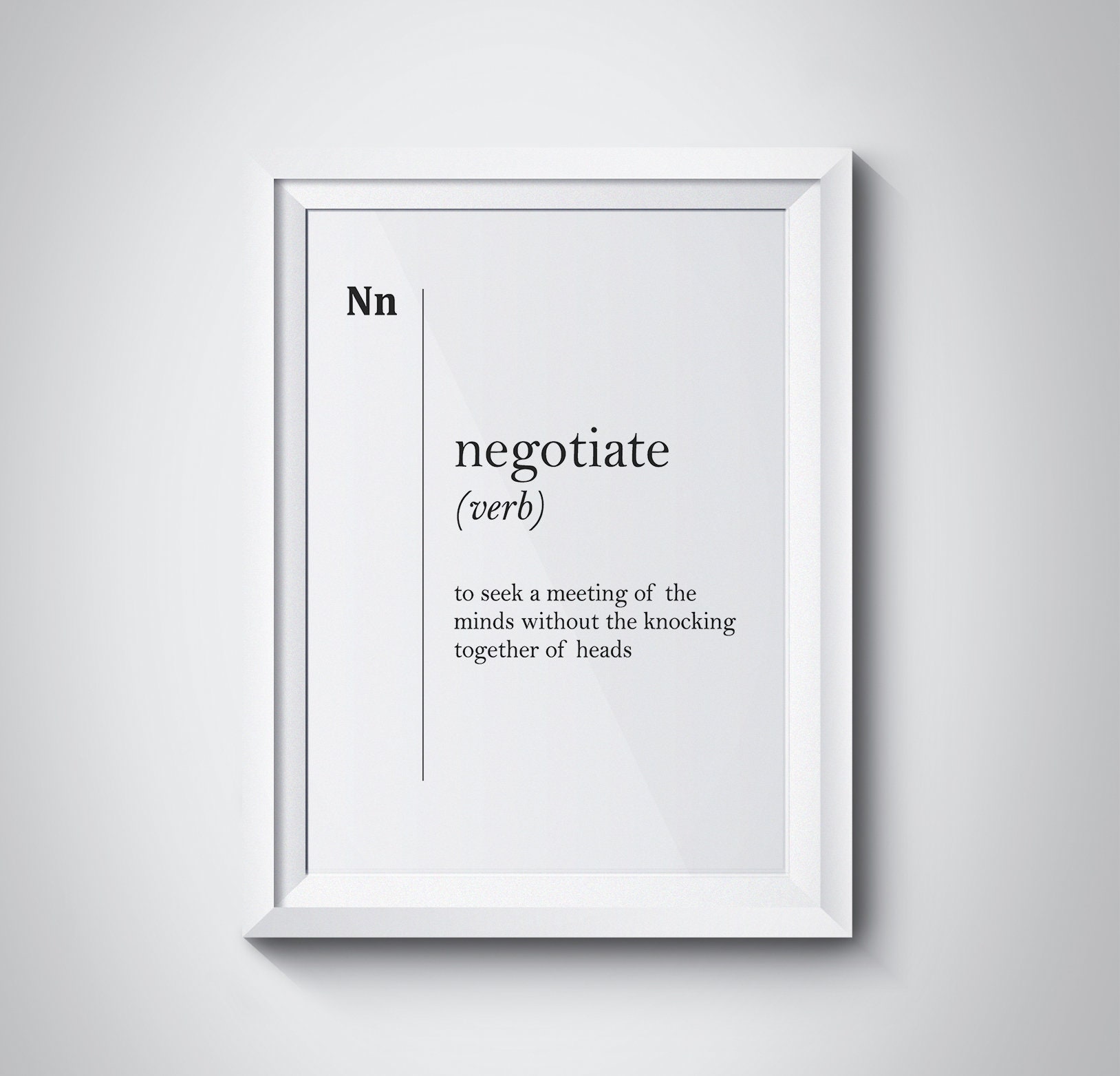 Negotiate Funny Definition Partner Gift Lawyer Poster Business Etsy