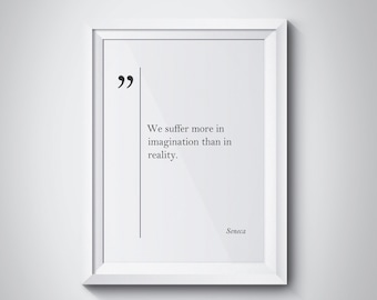 Seneca Quote Poster, Lucius Annaeus Seneca Quote, Seneca Wall Art, Seneca Print, Motivational Wall Art