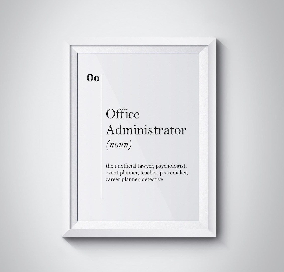 Office Administrator Definition Print HR Office Decor Recruiter ...