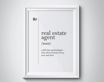 Immobilienmakler Definition, Makler Geschenk, Immobilien Büro Dekor, Mitarbeiter Geschenk, Makler Büro Wandkunst
