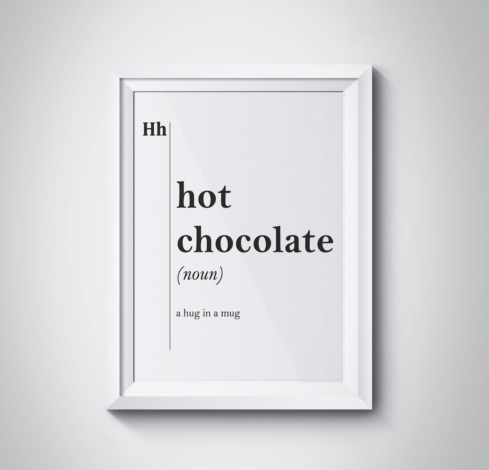 Hot Chocolate Definition Art Kitchen Wall Decor Gift for - Etsy