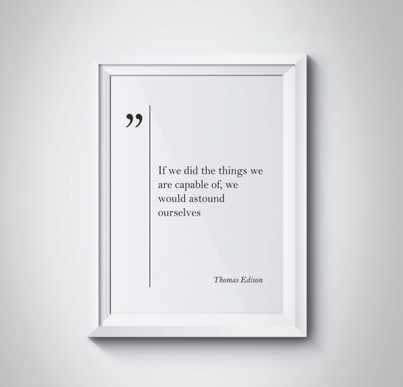 Kunst Thomas Edison Print Quote Poster Art Home Decor Quotes Literary Wall Gift Antiquitaten Kunst Drukgreen Bt