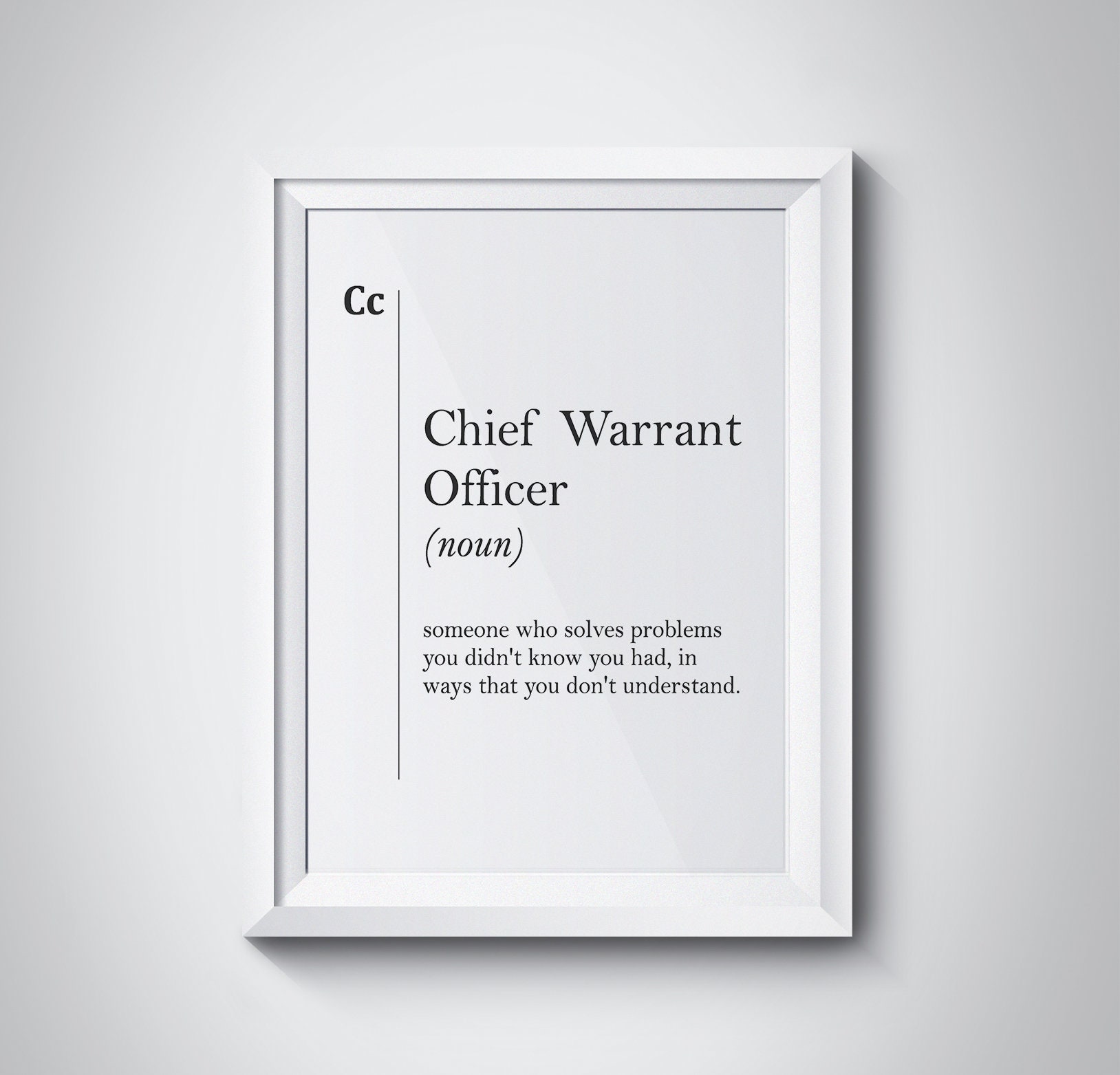 Chief Warrant Officer Definition Chief Warrant Officer Etsy UK
