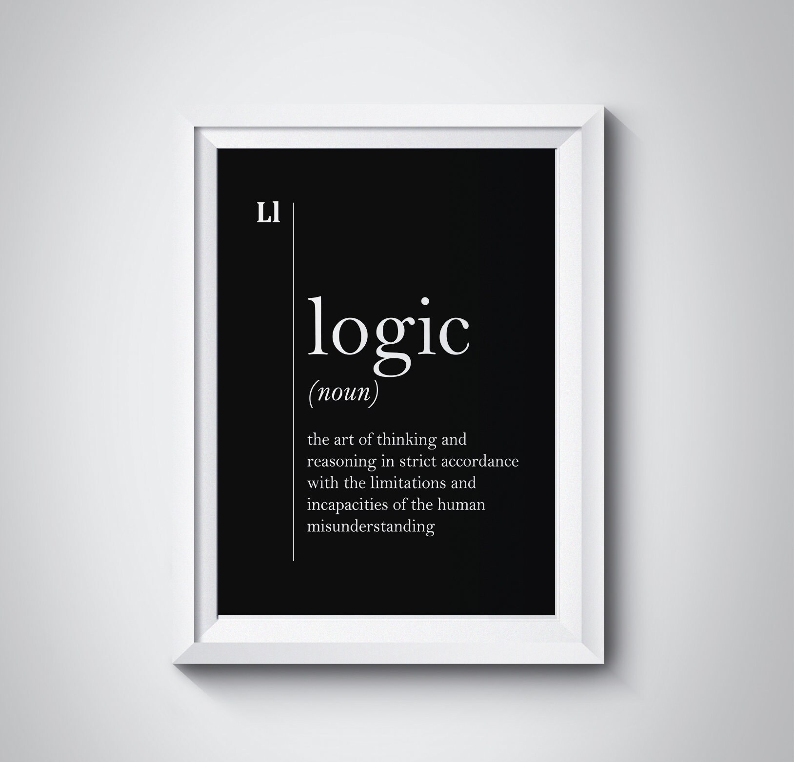 Logic Definition Print Logic Wall Art Logic Gift Office Wall Etsy