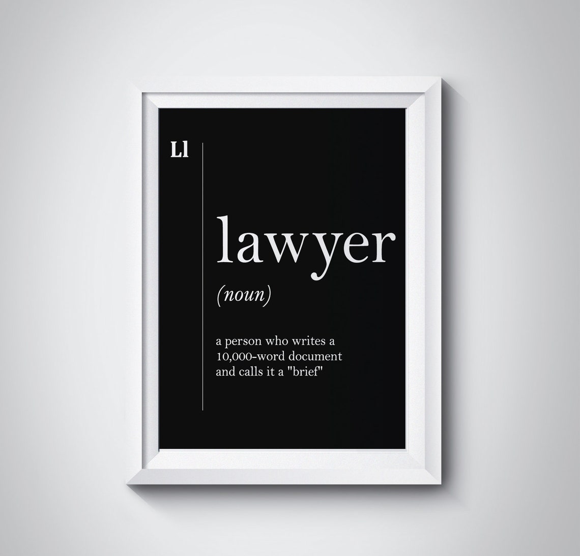 Lawyer Definition Lawyer Gift Funny Lawyer Poster Lawyer Office Decor