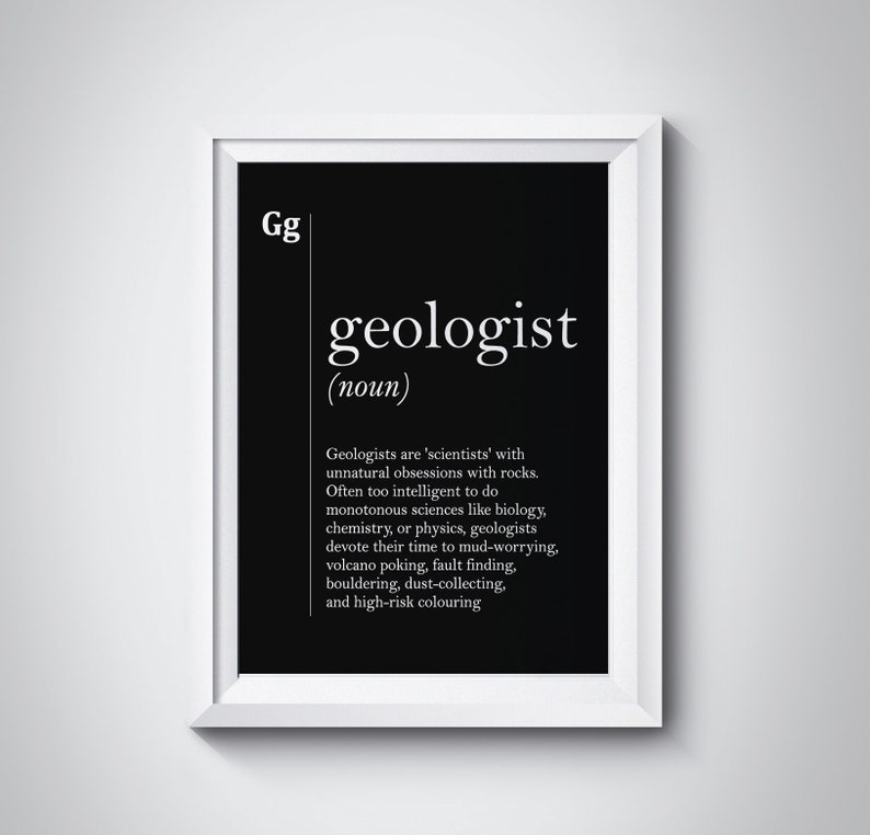 Geologist Wall Art Definition Print Gift for Geologist Geology - Etsy