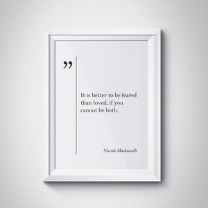Niccolo Machiavelli Quote Boss Gift Leadership Quotes Teacher Gift Coworker Gift Machiavelli Wall Art Machiavelli Print Machiavelli Poster