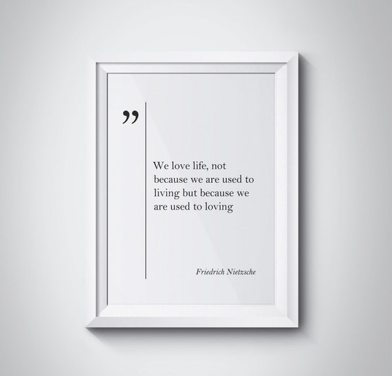 Friedrich Nietzsche Quote Love Quotes Romantic Wall Art Etsy