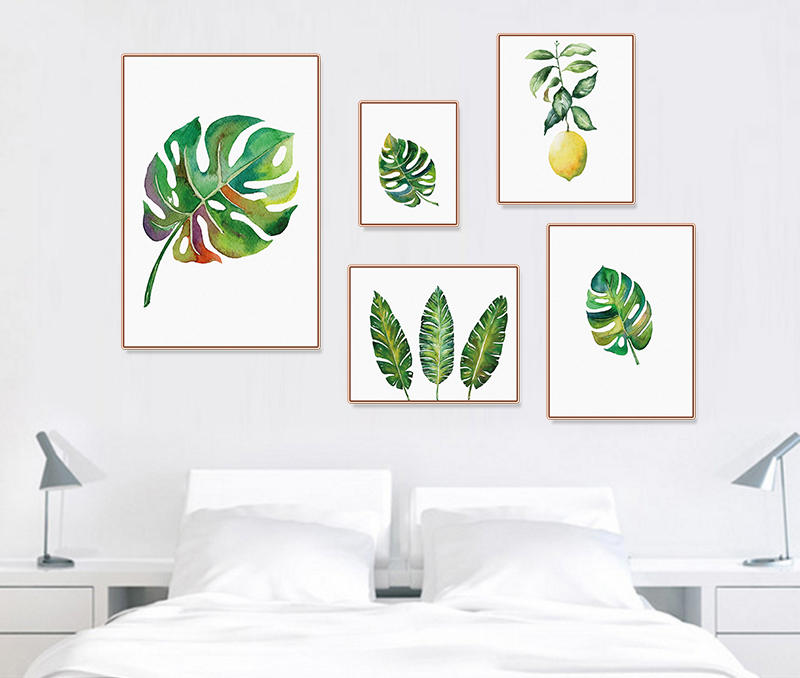 Palm Leaves Wall Art Tropical Palm Leaf Art Living Room Home Decor