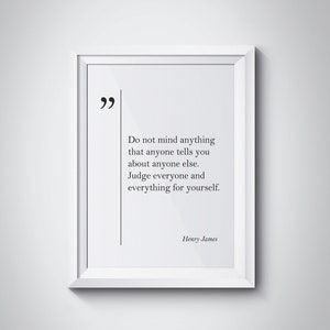 Henry James Quote Inspiring Wall Art Henry James Wall Art Friend Gift Graduation Gift Henry James Poster Inspirational Henry James Print
