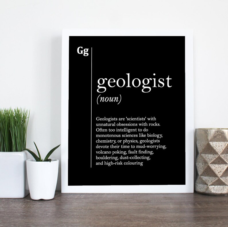 Geologist Wall Art Definition Print Gift for Geologist Geology - Etsy