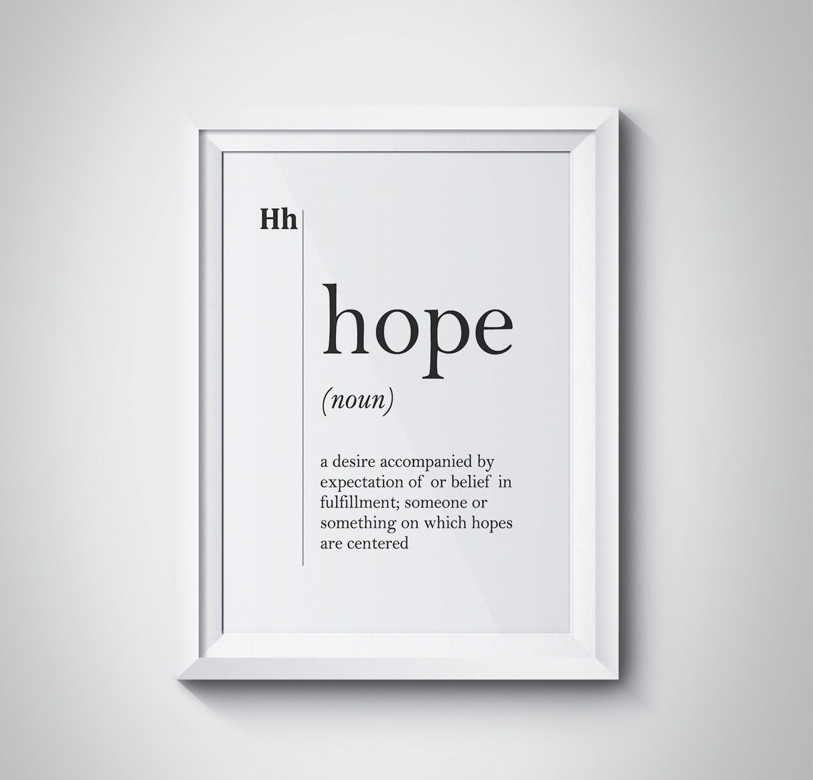 Hope Definition Hope Print Hope Wall Art Modern Print Etsy
