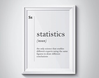 Statistics Definition Print Science Gift Office Wall Decor | Etsy