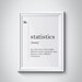 Statistics Definition Print Dictionary Gift Office Decor - Etsy