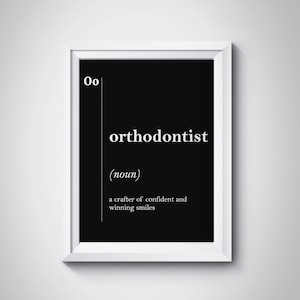 Orthodontist Definition, Dentist Office Decor, Dental Office, Orthodontist, Gift for Dentist, Dentist Office, Stomatology Gifts Professions