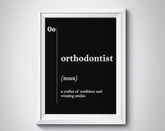 Orthodontist Definition, Dentist Office Decor, Dental Office, Orthodontist, Gift for Dentist, Dentist Office, Stomatology Gifts Professions