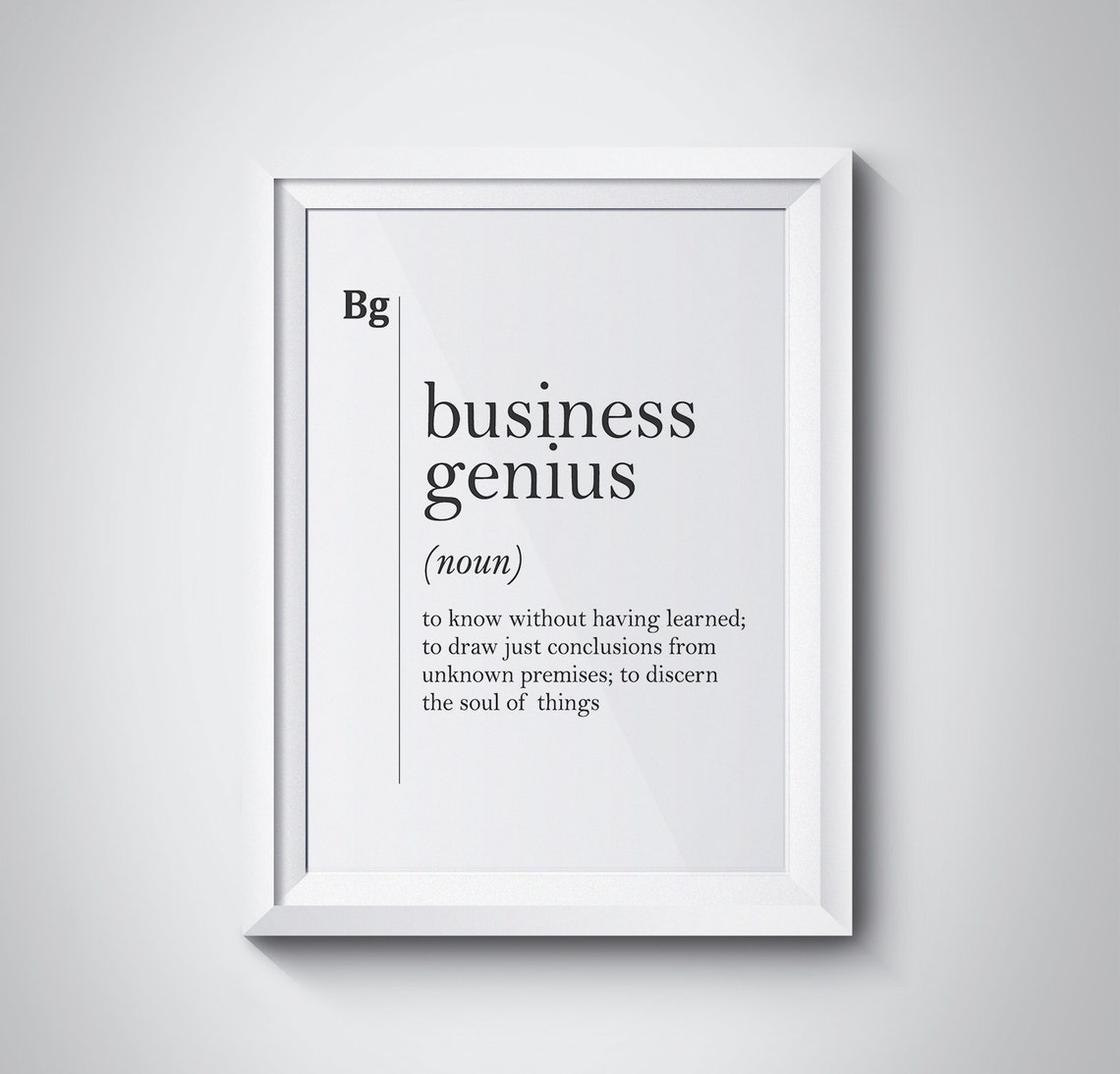 Business Genius Definition Businessman Gift Entrepreneur Etsy