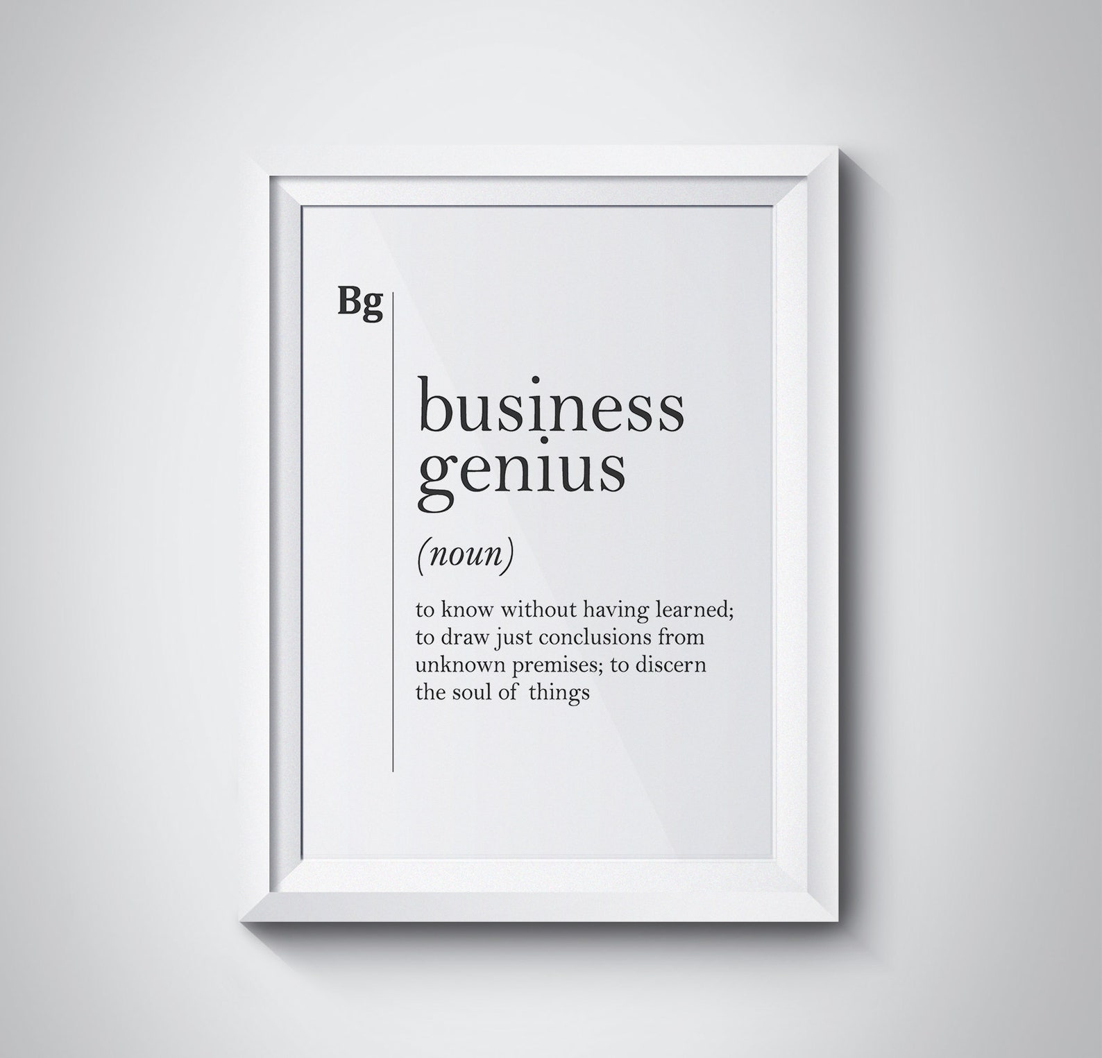Business Genius Definition Businessman Gift Entrepreneur Etsy