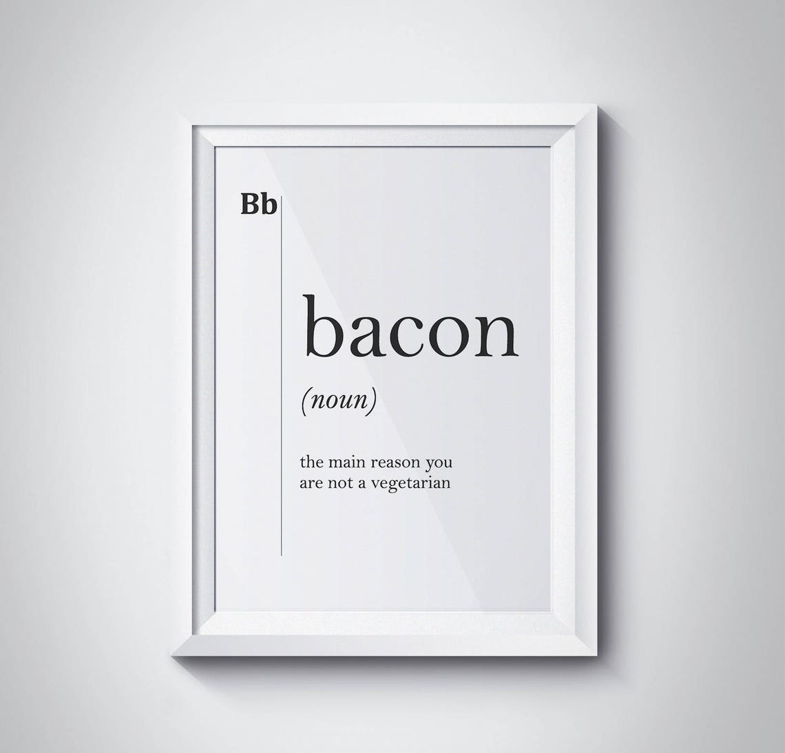 Bacon Definition Print Kitchen Decor Kitchen Wall Art Gift for Etsy