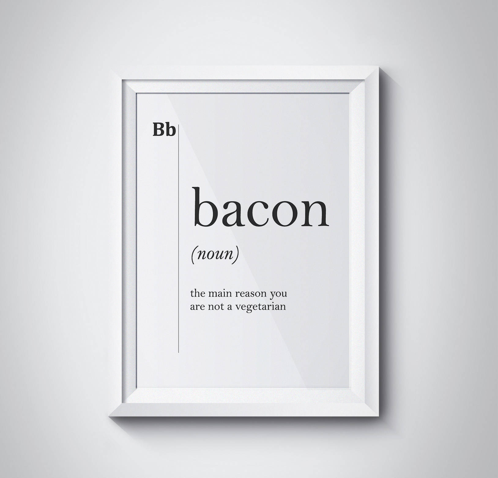 Bacon Definition Print Kitchen Decor Kitchen Wall Art Gift for Etsy