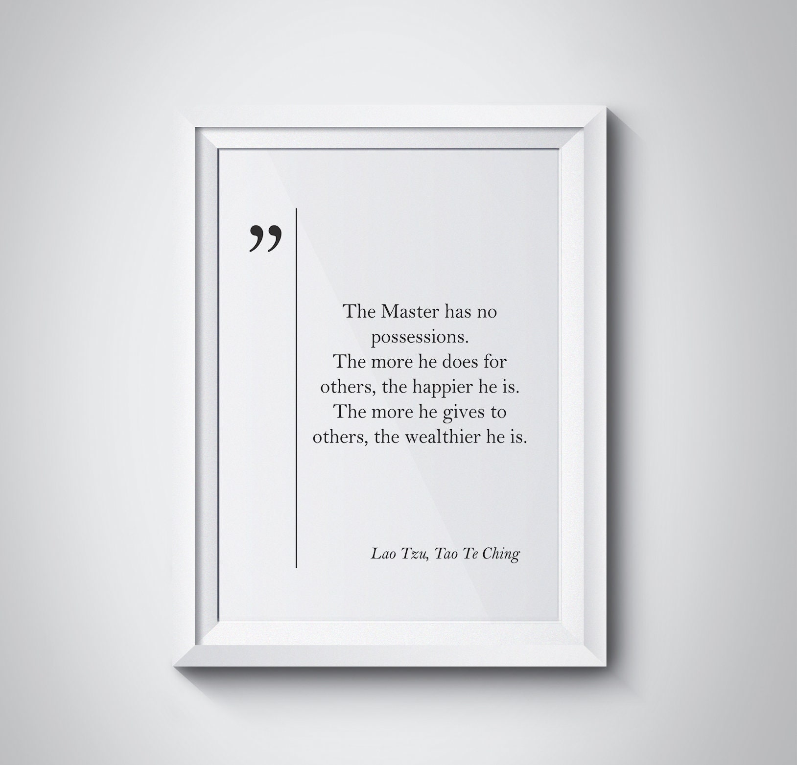 Lao Tzu and Tao Te Ching Quote Motivational Quotes Lao Tzu Wall Art Lao Tzu  Print Inspiring Friend Gift Coworker Gift Tao Te Ching Wall Art -   Ireland