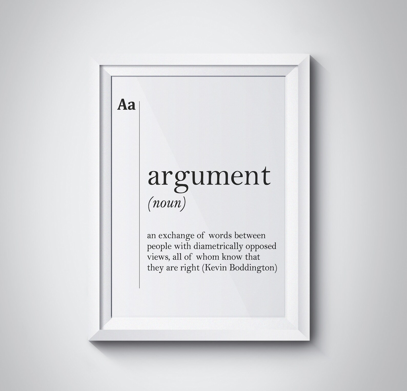 Argument Definition Print Argument Poster Office Wall Art Etsy
