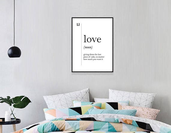 Love Definition Poster Mother Children Family Gift Living Room Decor Home Wall Art Minimalist Print Dictionary Scandinavian Typography