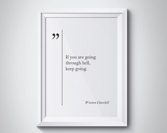 Winston Churchill Quote, Inspiring Wall Art, Inspiring Gift, Motivational Wall Art Churchill Art Churchill Print Churchill Poster