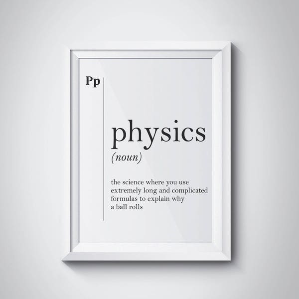 Physics Poster Etsy