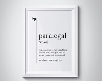 Paralegal Definition Print Lawyer Gift Lawyer Office Decor Attorney Gift Coworker Gift Law Wall Art Scandinavian Typography Minimalism