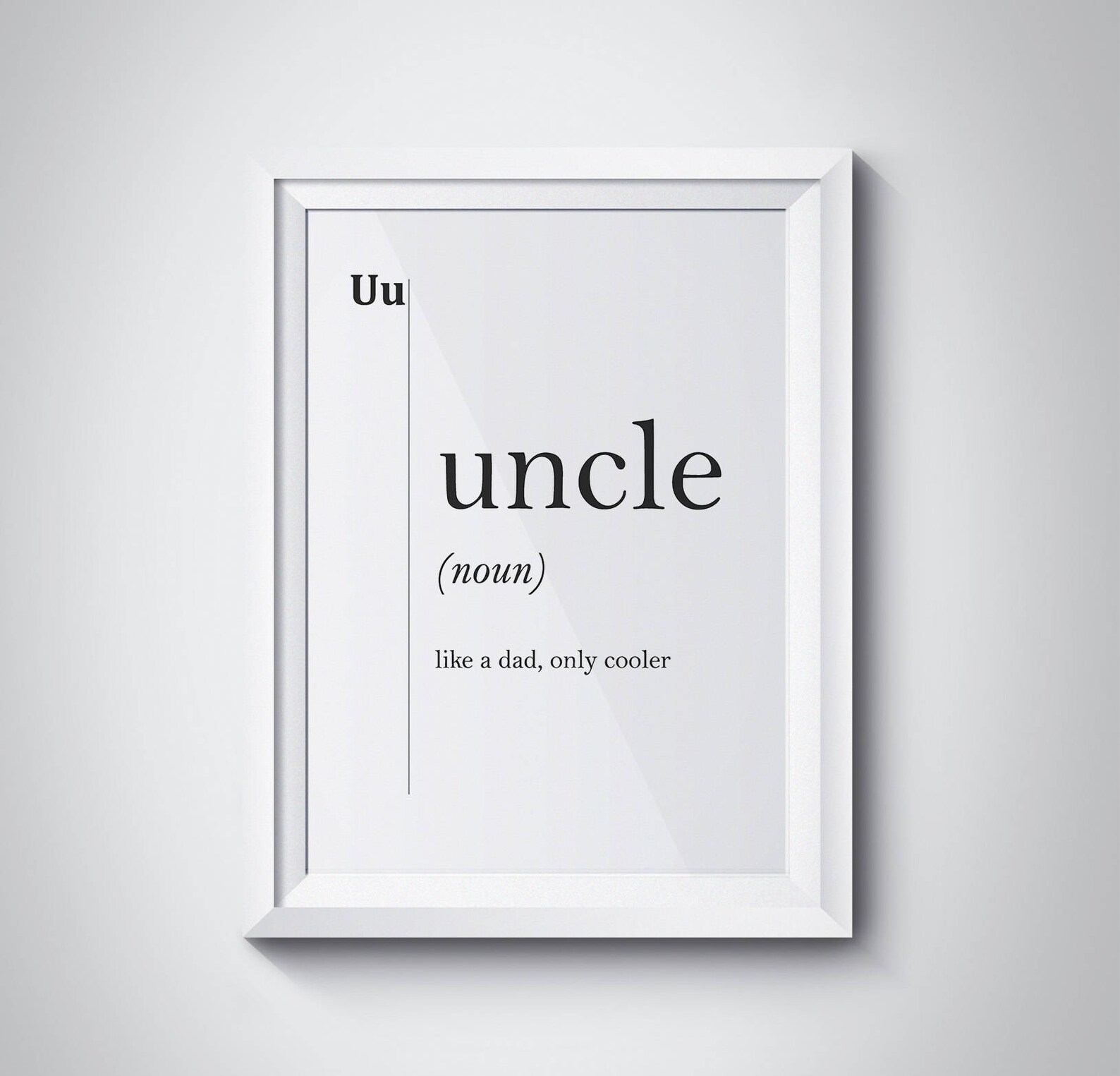 Uncle Definition Print Best Uncle Ever Gift New Uncle Family Gifts