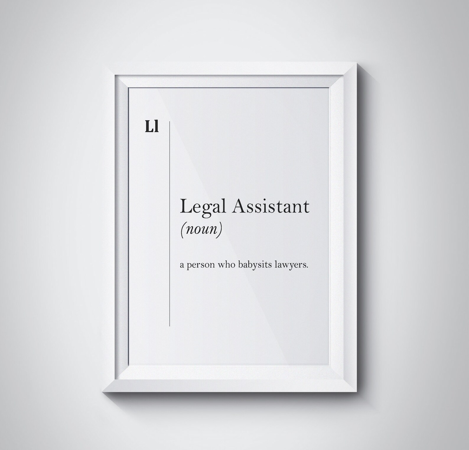 Legal Assistant Definition Print Lawyer Gift Lawyer Office Etsy