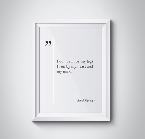 Eliud Kipchoge Quote Marathon Motivation Poster Marathon Wall - Etsy