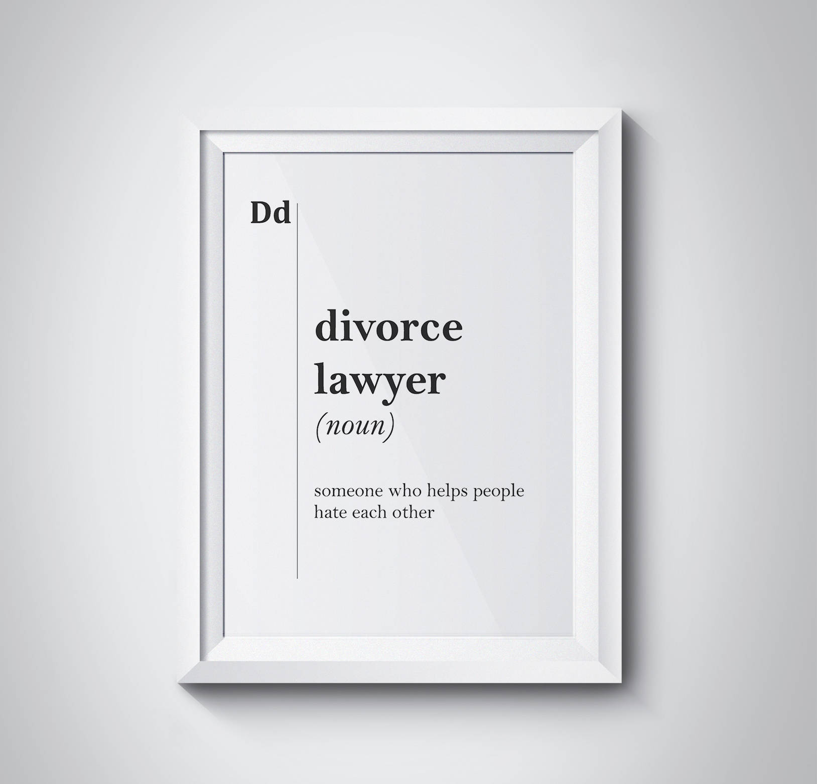 Divorce Lawyer Definition Lawyer Gift Office Decor Attorney Gift Coworker Gift for Lawyer Law Art Professions Wall Art Minimalist Typography
