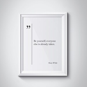 Oscar Wilde Quote Oscar Wilde Poster Oscar Wilde Print Oscar Wilde Gift Scandinavian Oscar Wilde Wall Art Great Quotes Graduation Gift