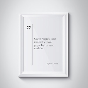 Sigmund Freud Citation Deutsche Zitaten Citations allemandes Citations de vie Art mural allemand Ami Cadeau Collègue Cadeau Décoration allemande Art mural inspirant