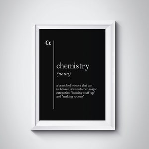 Chemistry Wall Art Chemistry Teacher Gift Science Wall Art Chemistry Definition Print Dictionary Art Coworker Gift New Job Gift School Decor