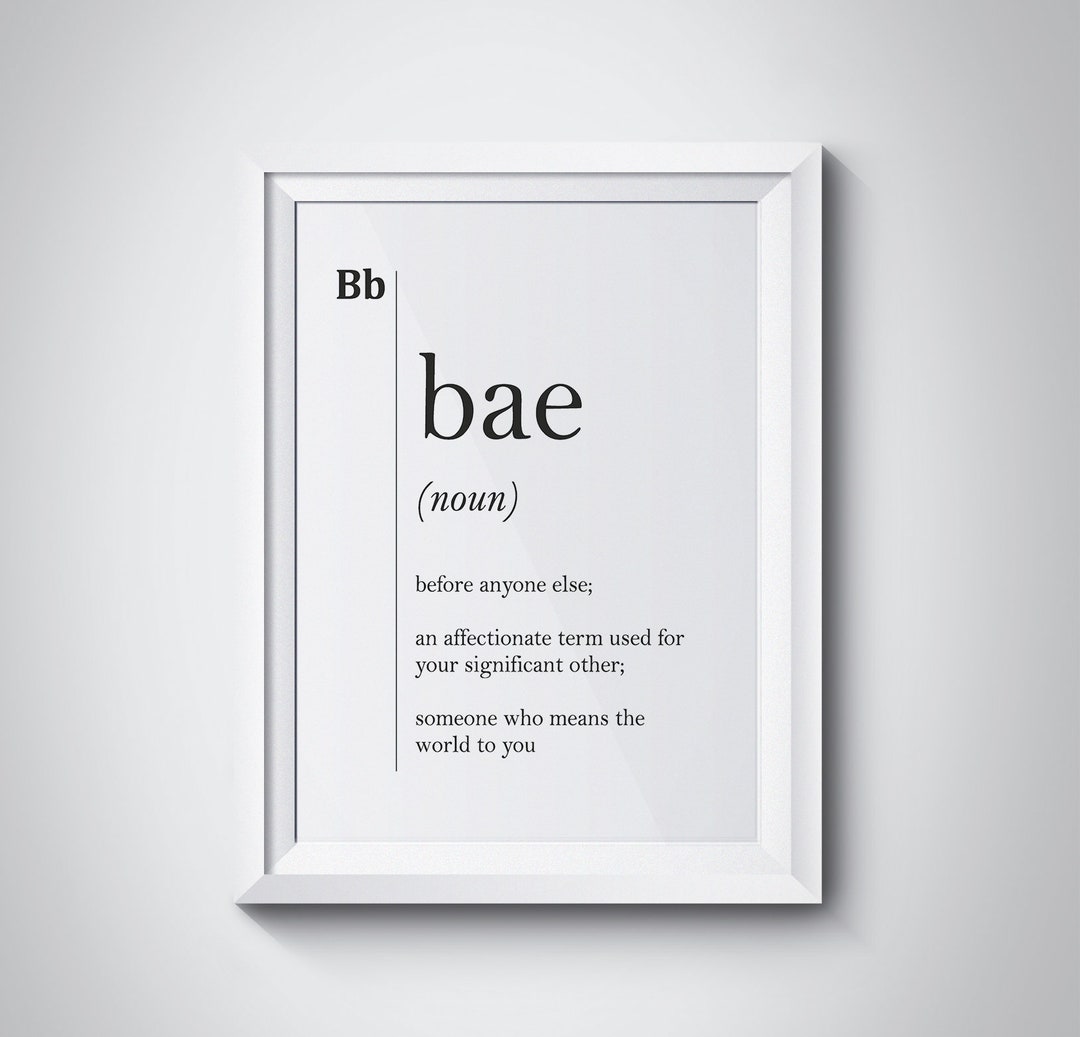 Bae Definition Print Boyfriend Girlfriend College Gift Dorm Home Decor