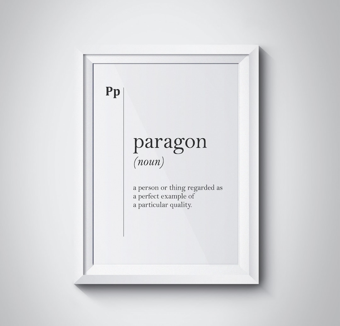 Paragon Definition Print Paragon Poster Perfectionist Gift Etsy