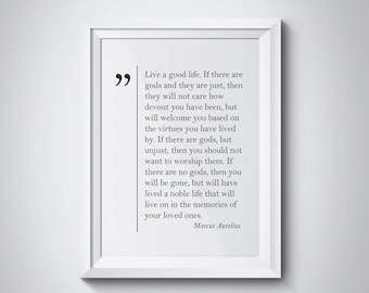 Marcus Aurelius Quote Philosophy Quotes Marcus Aurelius Art Life Quotes Marcus Aurelius Print Aurelius Wall Art Positive Friend Gift