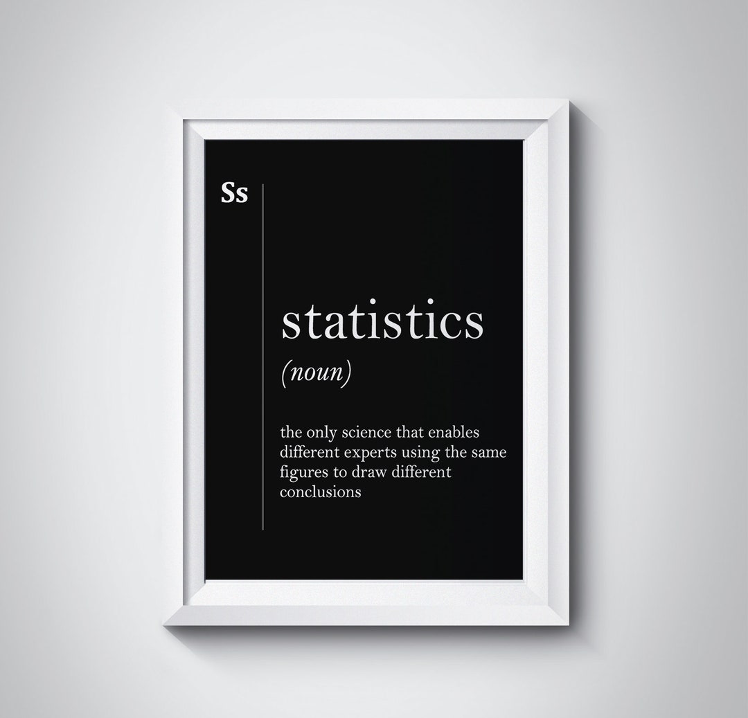 Statistics Definition Print Science Gift Office Wall Decor Coworker ...