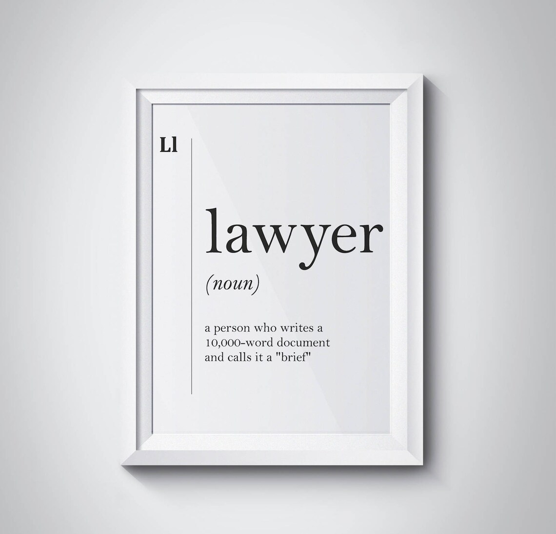 Lawyer Definition Lawyer Gift Funny Lawyer Poster Attorney Etsy Canada