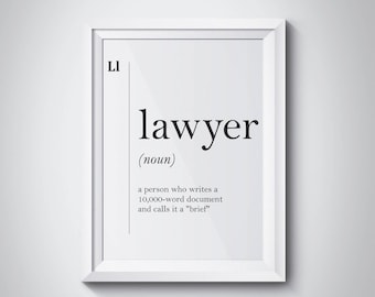 Lawyer Definition Lawyer Gift Funny Lawyer Poster Attorney Gift Lawyer Office Decor Gift For Lawyer Wall Art Lawyer Graduation Gift Law Gift