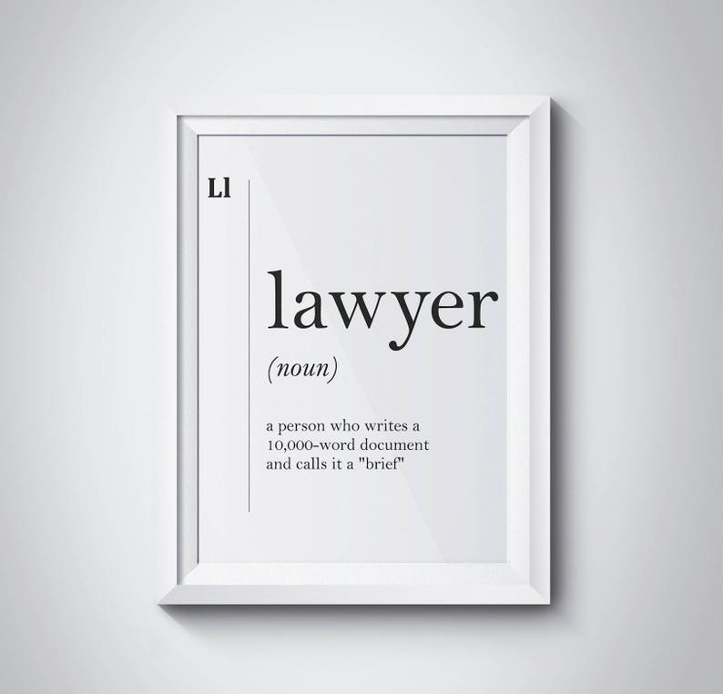 Rechtsanwalt Definition Anwalt Geschenk lustige Anwalt Poster Etsy.de