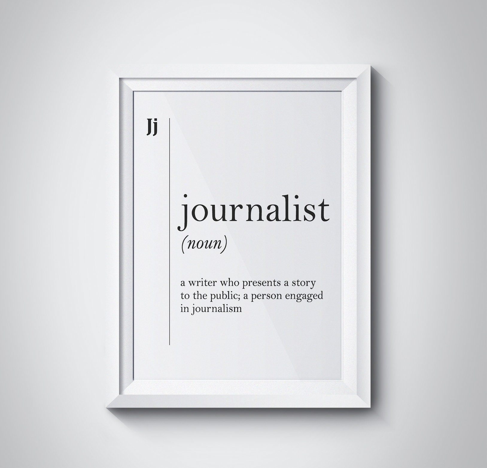 Journalist Definition Print Journalism Gifts Journalist Poster Etsy UK