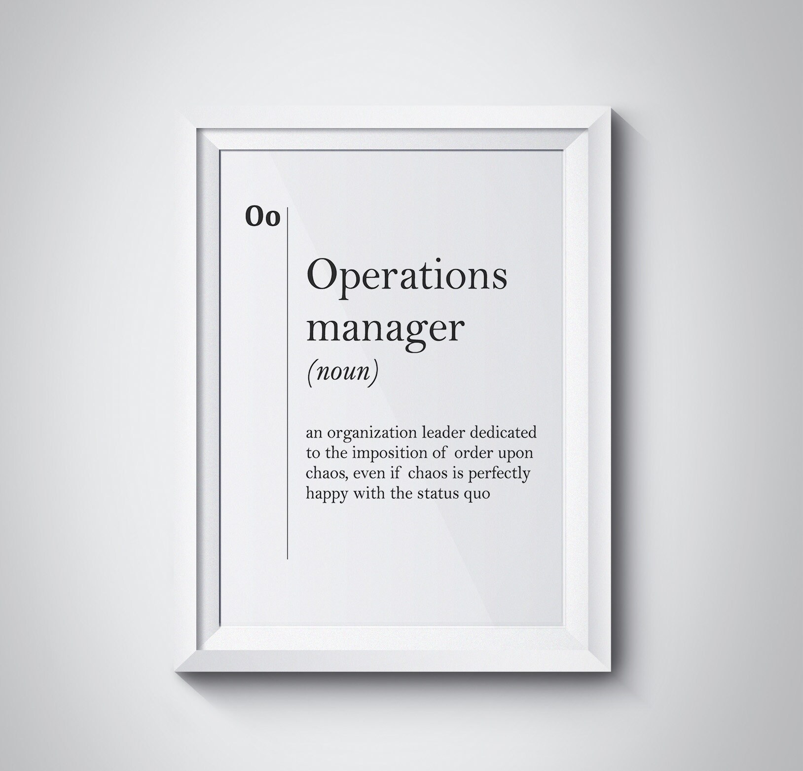 Operations manager definition print gift for coworker boss etsy