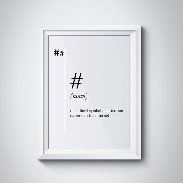 Hashtag Wall Art Etsy